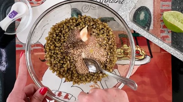 Mung Bean Hummus | Green Moong Hummus | Hummus Dip Recipe Without Tahini | Healthy Takes By Amu