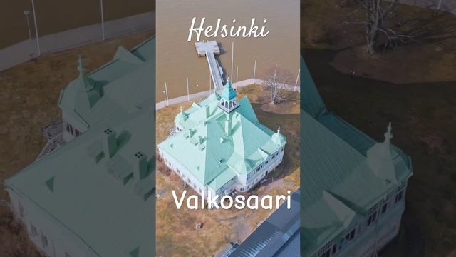 Helsinki, drone flyover of the island Valkosaari #travel #helsinki