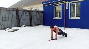 Национальный рекорд России по алмазным отжиманиям на снегу за 5 минут! 80 раз!Тамбов Россия  🇷🇺!