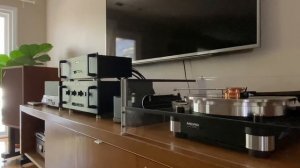 Micro Seiki RX-1500 Turntable, McIntosh 275 Power Amp, SME V Tonearm, Tannoy Red 12" Loudspeaker.