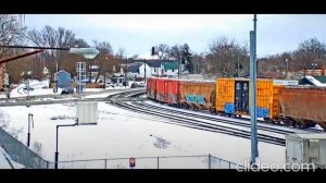 NS ES40DC 7511 leads WB Manifest Elkhart IN Railcam Slideshow 2/14/21 COOL!!![ NS ES40DC]