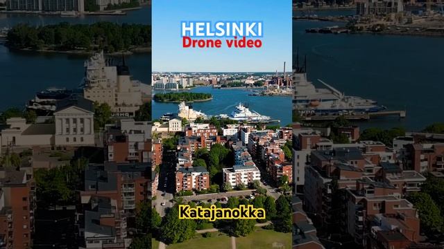 Helsinki, view of Katajanokka Island from a drone #drone #helsinki