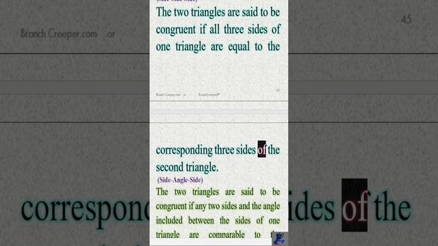 Congruency of Triangles