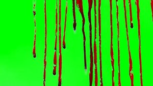Кровь стекает   Хромакей   Chroma key blood flows