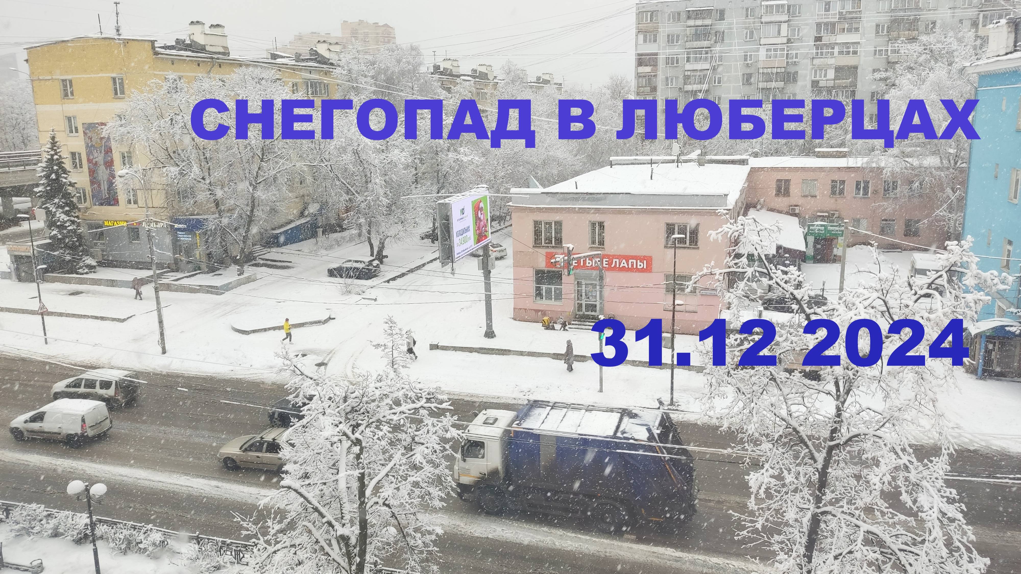 Снегопад 31декабря в Люберцах перед Новым годом❄🎄❄ Подмосковье 31.12.2024
