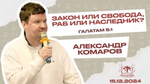 Закон или свобода, раб или наследник? | Комаров Александр