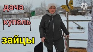 Дача зимой.Зайцев Целый хоровод.Посмотрели Купель.Воду святую уже подключили