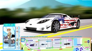 Мультик ИГРА для детей про МАШИНКИ - ГОНОЧНАЯ МАШИНА тюнинг спортивной МАШИНЫ