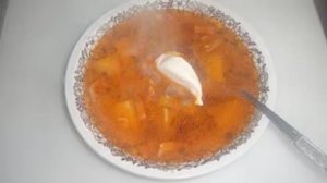 Фасолевый суп с потрошками