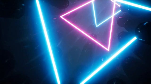 Vj Tunnel of Neon Triangles - Sleep Ambient Music | Animation Music Video (4K) смотреть онлайн
