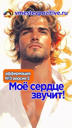 Affirmation. Male. №3. Моё сердце звучит! (v5)