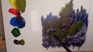 Урок8. Часть 1.Живопись гуашью. Как просто нарисовать лес? Пошаговый урок.Художник Голубев Александр