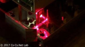 Cs-Cs: Лазер в работе изнутри LH RGB220 (500 mW, 30 ksps)