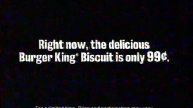 1996 Burger King Breakfast Biscuit "Tossing and Turning" TV Commercial смотреть онлайн