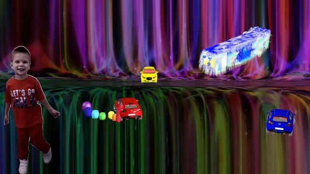 Мультики про машинки для детей Машинки и шарики Учим цвета Строим  радугу Мишкины истории