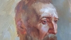 Урок живописи портрета маслом (голова маслом). Часовой этюд. Художник Голубев Александр