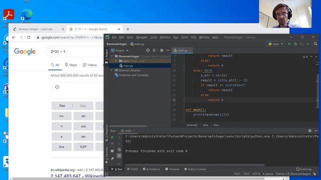 LeetCode Q7 in Python (super fast, IQ=141). Ace Your Job Interview.