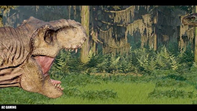 DOMINION GIGANOTOSAURUS VS Therizinosaurus and T Rex - Jurassic World Evolution 2 смотреть онлайн