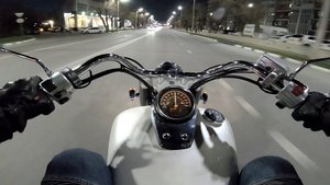 Езда на мотоцикле Honda Shadow Aero 750 #32|| Ночная поездка