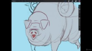 The Digital Painting. Lesson 11. Cutout Style. Part 67 - Adding Simple Line Art