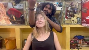 (SMILlNG FACE)Relaxing cosmic head neck massage with smiling face