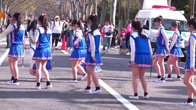 Baton club female student cheer dance part 2/Tokiwadaira Sakura Festival смотреть онлайн