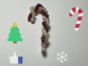 Сахарная Трость Из Бисера Для Начинающих!!!🍭🎄 С Новым Годом!!!🎉