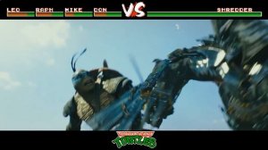 Turtles vs Shredder with healthbars (TMNT 2014)