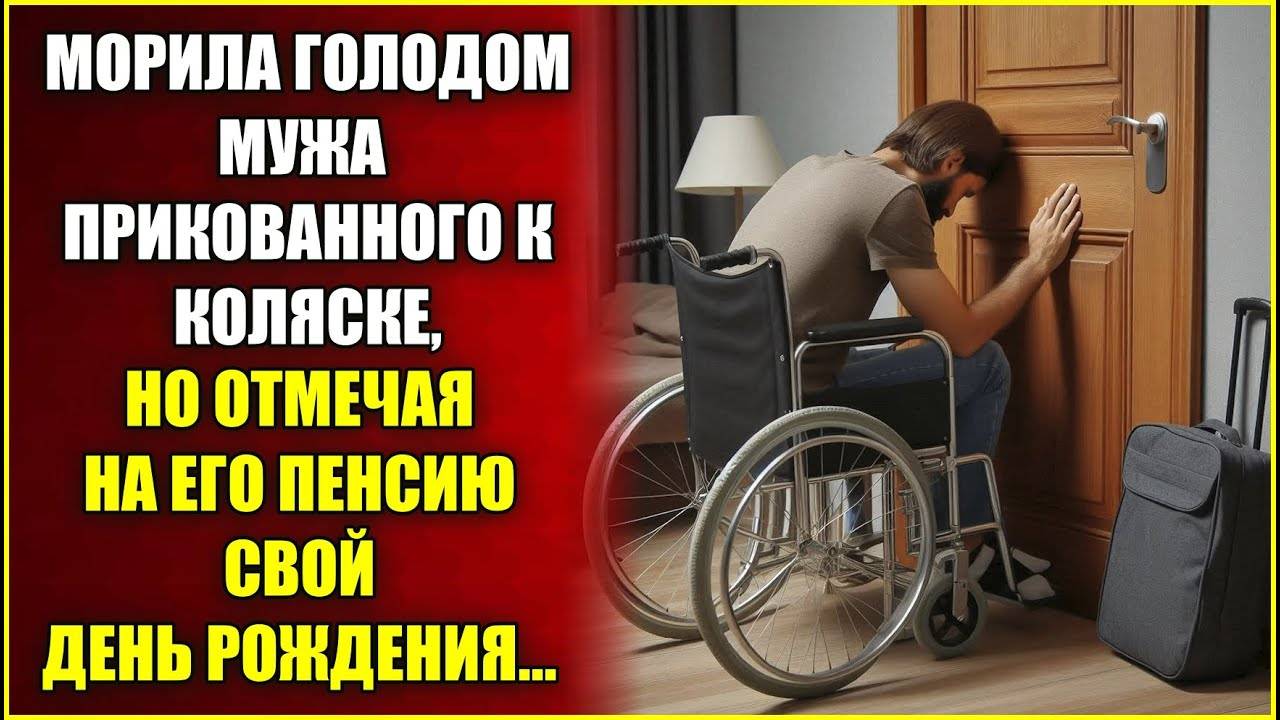 Морила голодом мужа прикованного к коляске, но отмечая на его пенсию свой день рождения.