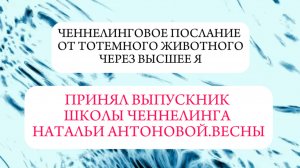 Ченнелинговое послание от тотемного животного через ВЯ || Автор: Андрей Корниенко