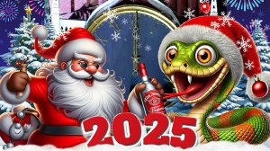 С Новым 2025 годом! Весёлого Нового 2025 года! Крутые Новогодние Поздравления от Деда Мороза и Змеи