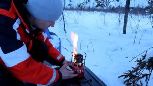 поход с примусом шмель и самодельной печкой / ремастер
