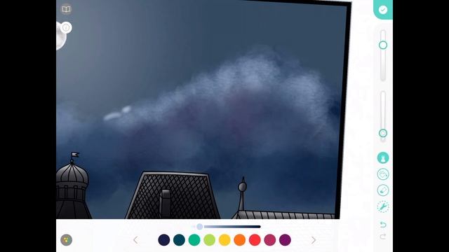 Pigment How To: Nighttime Clouds | Digital Coloring Tutorial | Coloring Tips and Tricks