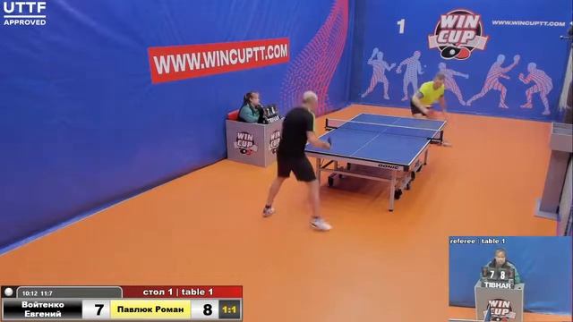 Войтенко Евгений 3-2 Павлюк Роман Турнир Восток 1 WIN CUP 20.12.20 Прямая трансляция Зал 1 смотреть онлайн