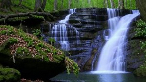 Осенний водопад _ Текущая вода _ Белый шум