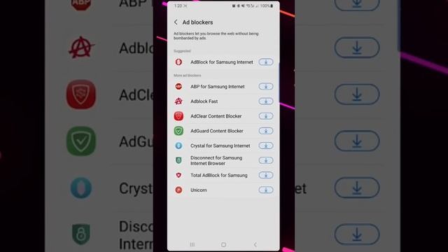 Block Ads with Samsung Internet!