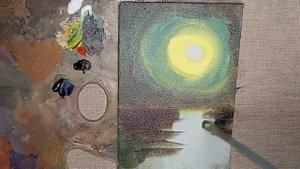 Живопись маслом.Урок 1.Часть 1. Как написать/рисовать/ лунный пейзаж/этюд/Художник Голубев Александр
