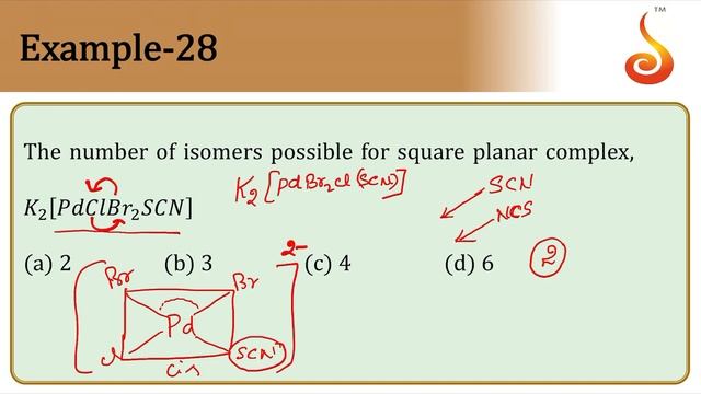 PU 2 | JEE S1 | Chemistry | Coordination Compounds | Lecture 1 | Slide 59 | EX 28