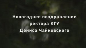 Поздравление ректора Костромского государственного университета  с Новым годом