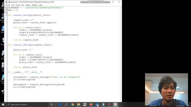 Kriptografi - Algoritma Caesar Menggunakan Python