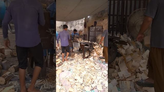 Процесс изготовления палочек для мороженного.