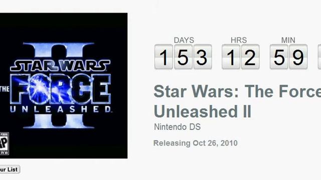 Star Wars: The Force Unleashed II DS Countdown смотреть онлайн
