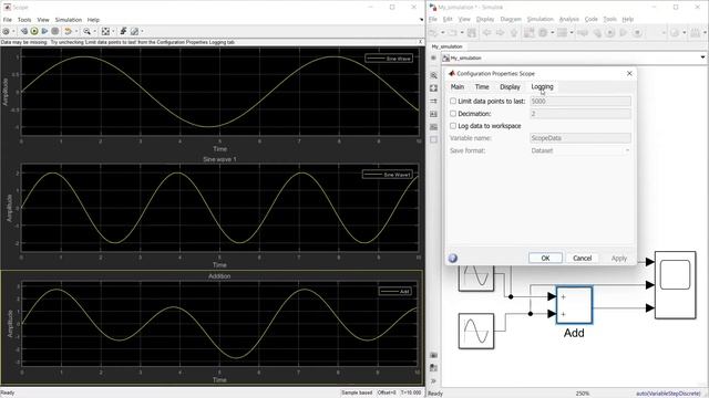 Scope in MATLAB Simulink | How to use scope in MATLAB | Scope and its settings MATLAB TUTORIALS