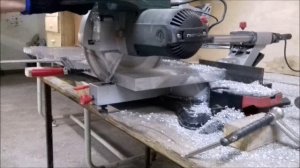 Как отпилить алюминиевую плиту толщиной 30мм на торцовке.