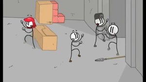 Distraction Dance, but it's reversed. (Henry Stickmin Fleeing the complex)