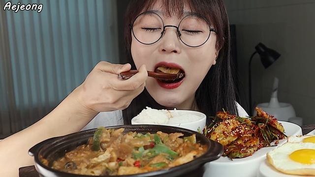 찬바람불땐 뜨끈한 청국장이 최고! 한식먹방🍲🍚오이무침 스팸 계란후라이 Cheonggukjang MUKBANG | EATING SOUNDS