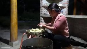 Trieu Mai Huong :Harvesting Corn and Bringing it to the Market to Sell - Processing Corn into