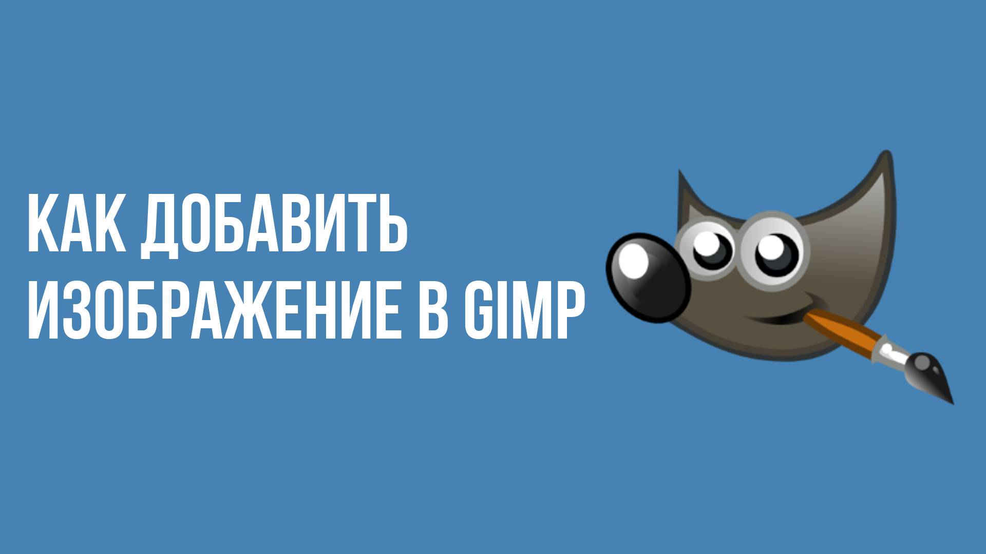 Как добавить изображение в gimp