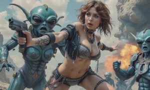 БЕЗУМНЫЙ МИР НАУЧНО-ФАНТАСТИЧЕСКИЙ -.ДЕВУШКИ И ИНОПЛАНЕТЯНЕ.