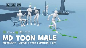 MD Toon Male: Увлекательные и интерактивные мультяшные анимации с IClone Motion Director